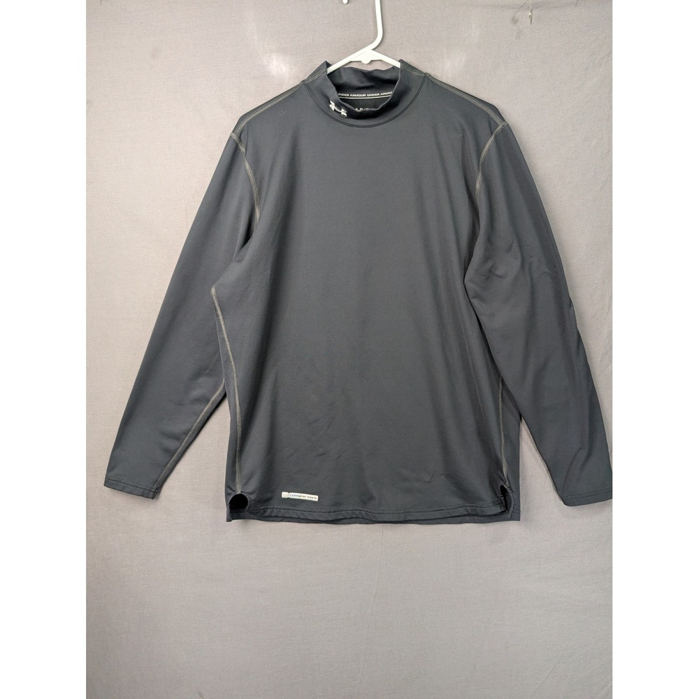 Under Armour Mens ColdGear Fitted Mock Neck Shirt 1215483 Black XL